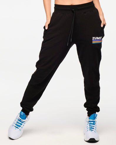 Zumba Explore High Rise Crop Joggers - Bold Black / Olive You Z1B000476