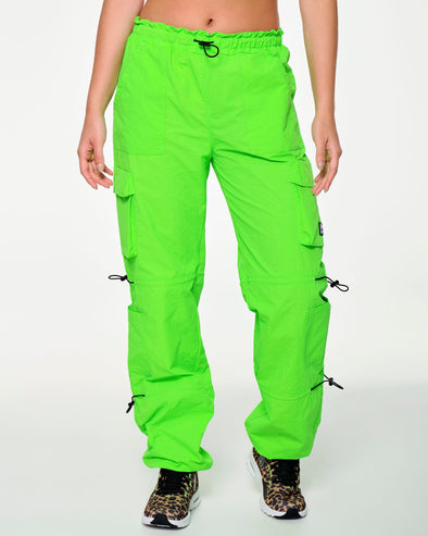 Zumba Glow Cargo Pants - Get in Lime Z1B000489