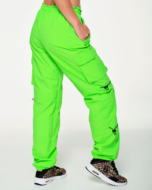 Zumba Glow Cargo Pants - Get in Lime Z1B000489