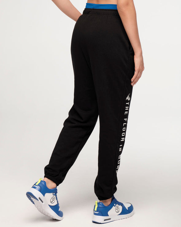 Zumba X Peanuts Double Waisted Slouch Sweatpants - Bold Black Z1B000495