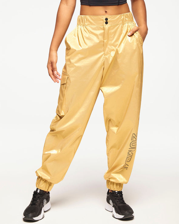 Zumba Runway Cargo Track Pants - Gold / Silver Z1B000501