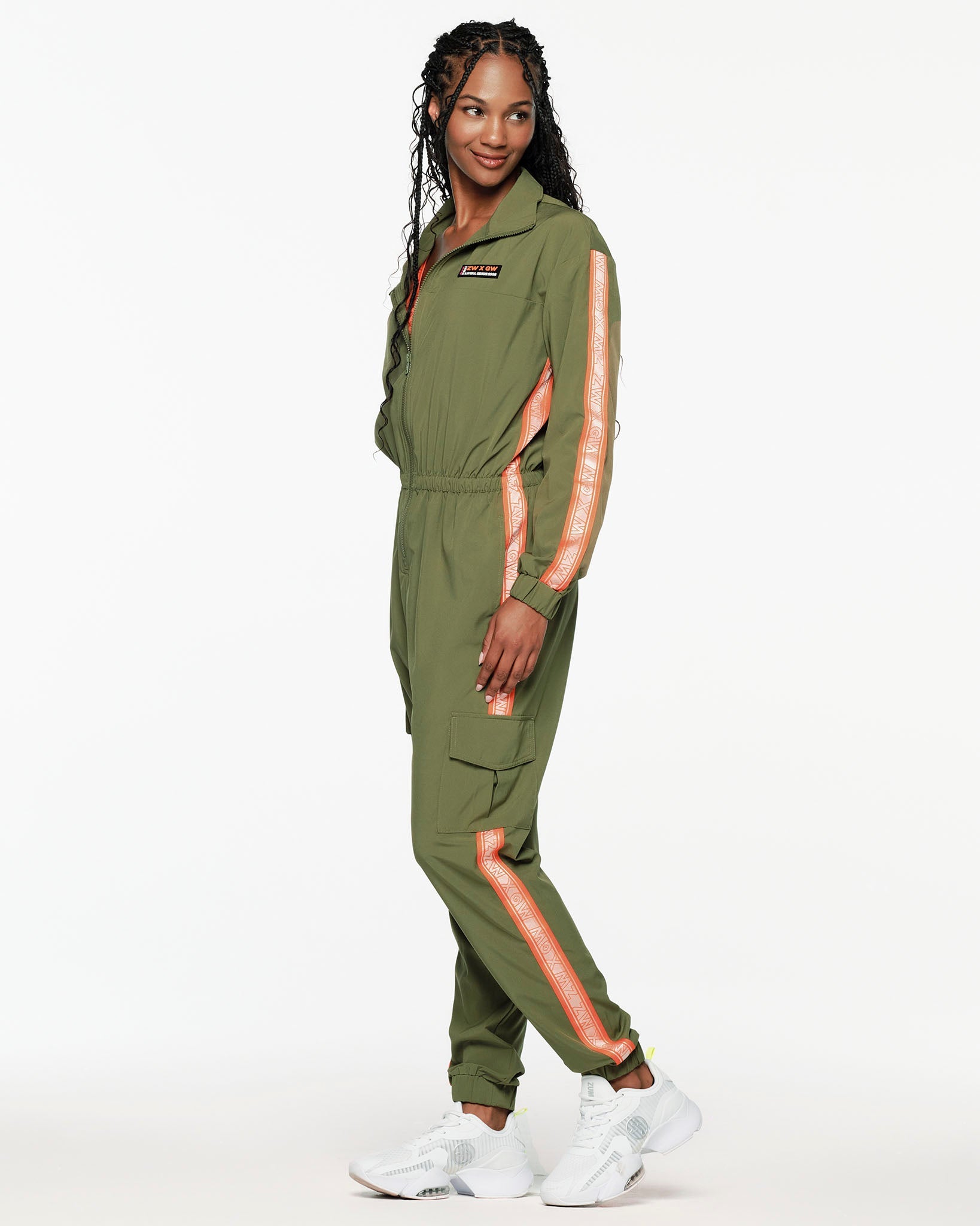 数々の賞を受賞 Mock GW X ZW Neck Z1B000511 You Olive - Jumpsuit Cargo Woven サロペット・オーバーオール・オールインワン