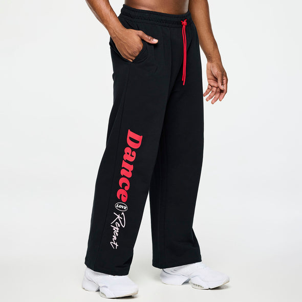 Zumba Love Straight Leg Track Pant - Bold Black Z1B000515