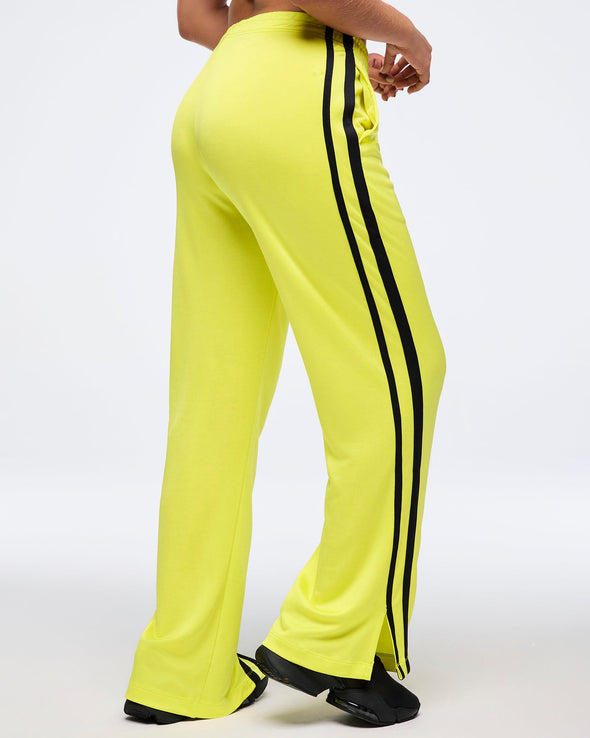 Zumba Haus Mid Rise Knit Track Pants  - Lemon Z1B000530