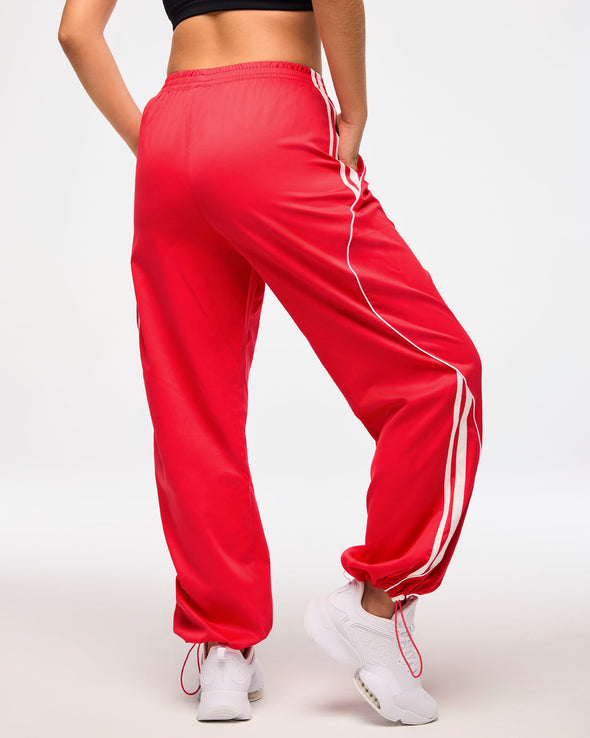 Zumba Haus Curvy Woven Track Pants - Cherry Z1B000536