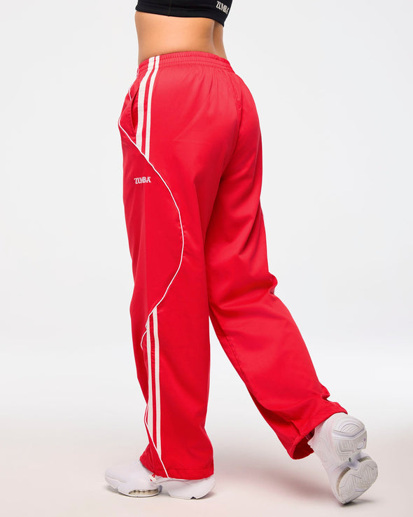 Zumba Haus Curvy Woven Track Pants - Cherry Z1B000536