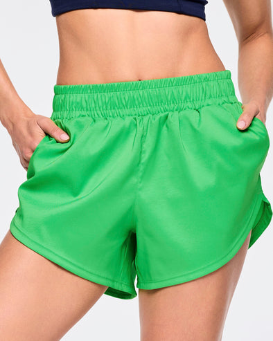 Zumba Out Loud Curved Running Shorts - Green Z1B000539