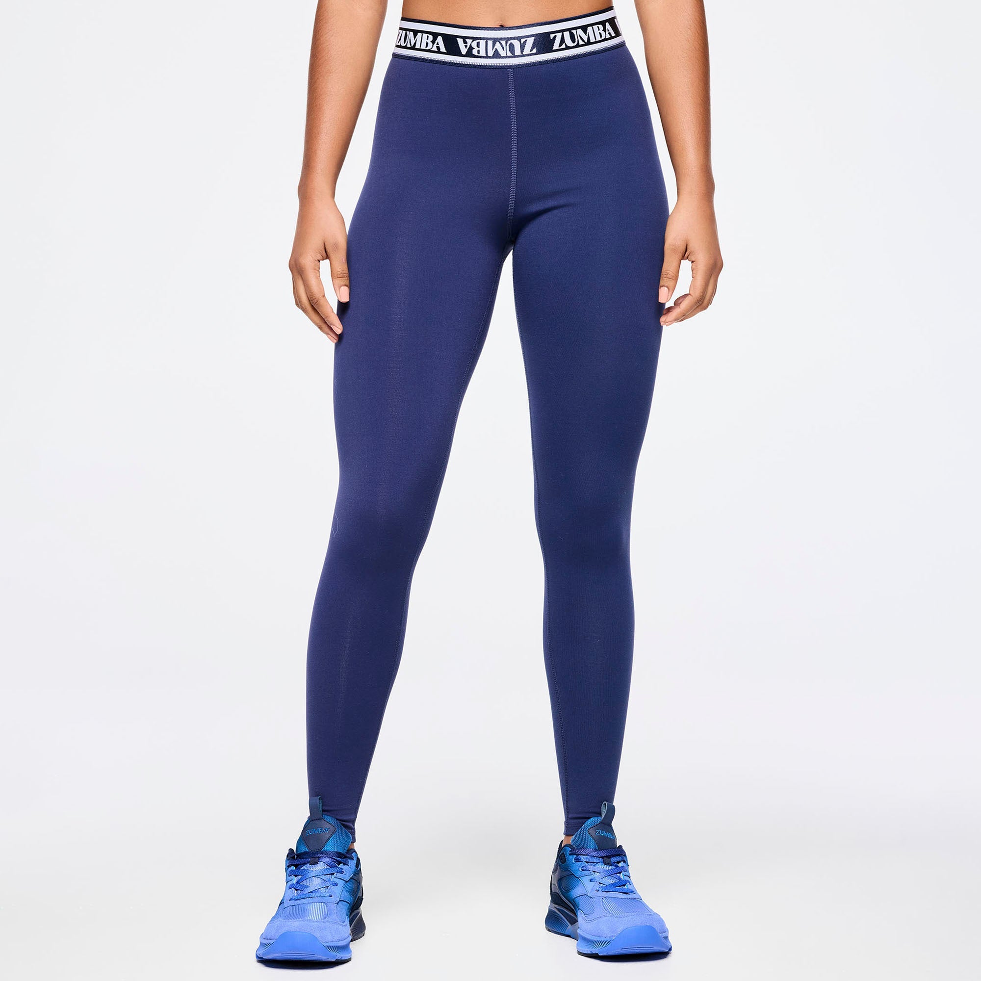新作♪ズンバ Zumba Out Loud High Rise Ankle Leggings-Indigo Zumba Out Loud High Waisted Ankle Leggings With Side Panel
