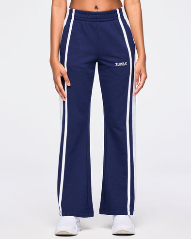 Zumba Out Loud Wide Leg Sweatpants - Let's Go Indigo Z1B000552