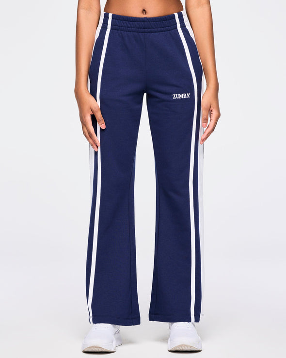 Zumba Out Loud Wide Leg Sweatpants - Let's Go Indigo Z1B000552