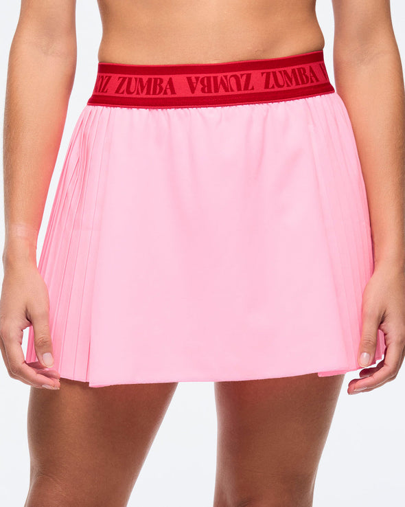 Zumba Haus Pleated Skort - Pink-A-Boo Z1B000558