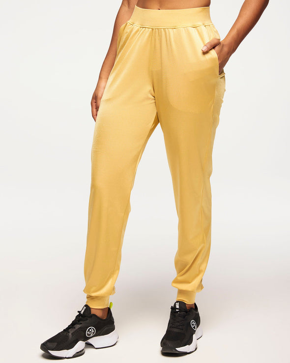 Zumba Runway Slim Ankle Joggers - Gold / Silver Z1B000589