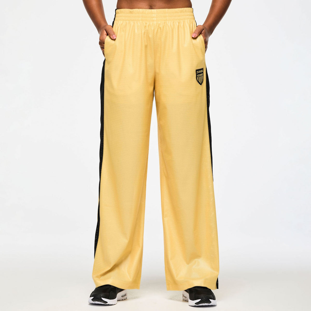 Victory Straight Leg Mesh Pants With Inner Shorts - Gold Z1B000611
