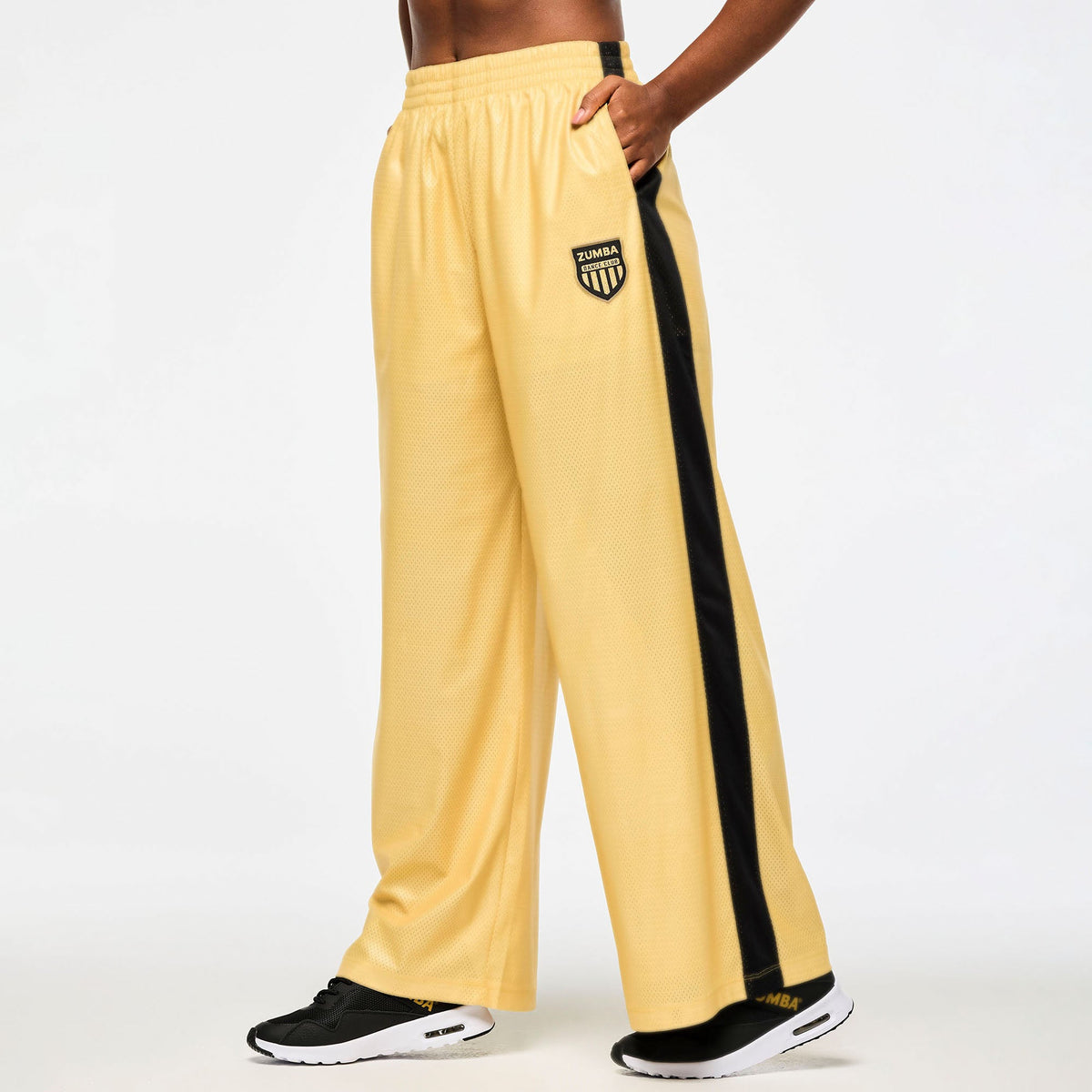 Victory Straight Leg Mesh Pants With Inner Shorts - Gold Z1B000611