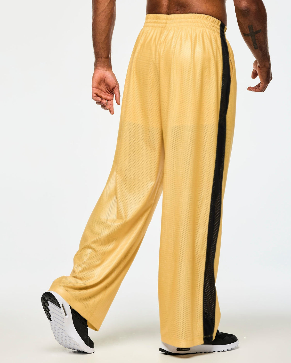 Victory Straight Leg Mesh Pants With Inner Shorts - Gold Z1B000611