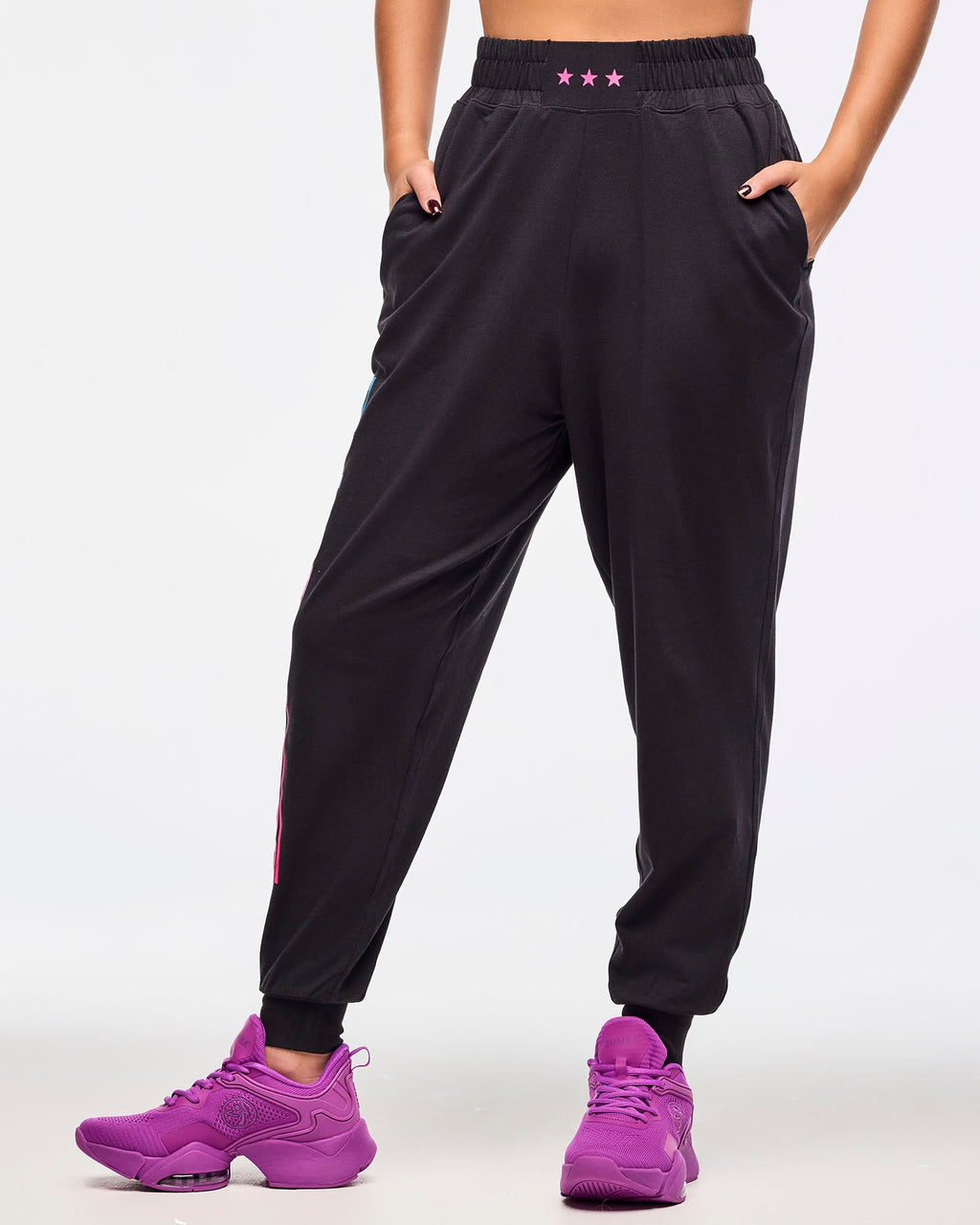 Zumba Libre Knit Drop Crotch Joggers - Bold Black Z1B000622
