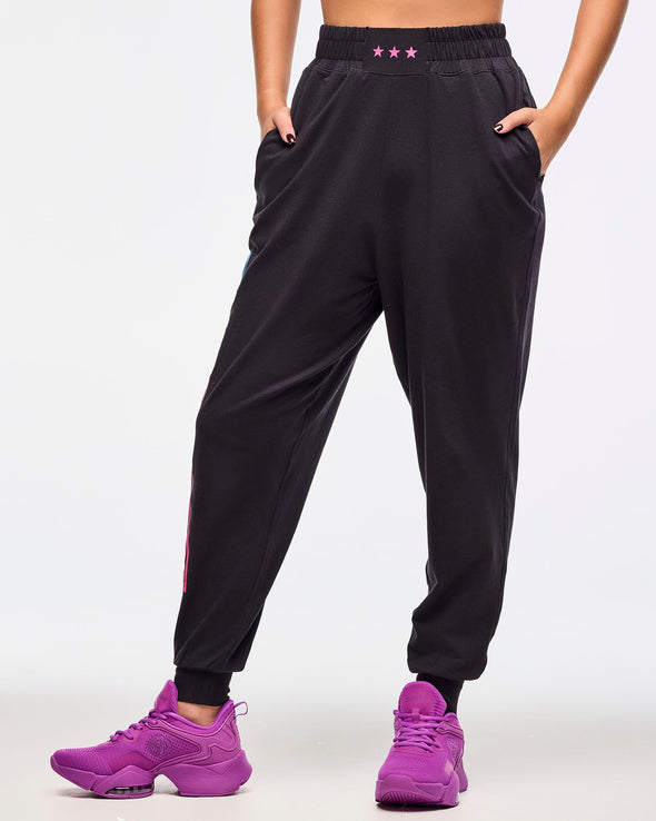 Zumba Libre Knit Drop Crotch Joggers - Bold Black Z1B000622