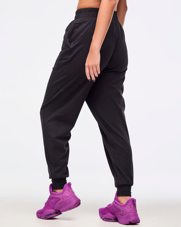 Zumba Libre Knit Drop Crotch Joggers - Bold Black Z1B000622