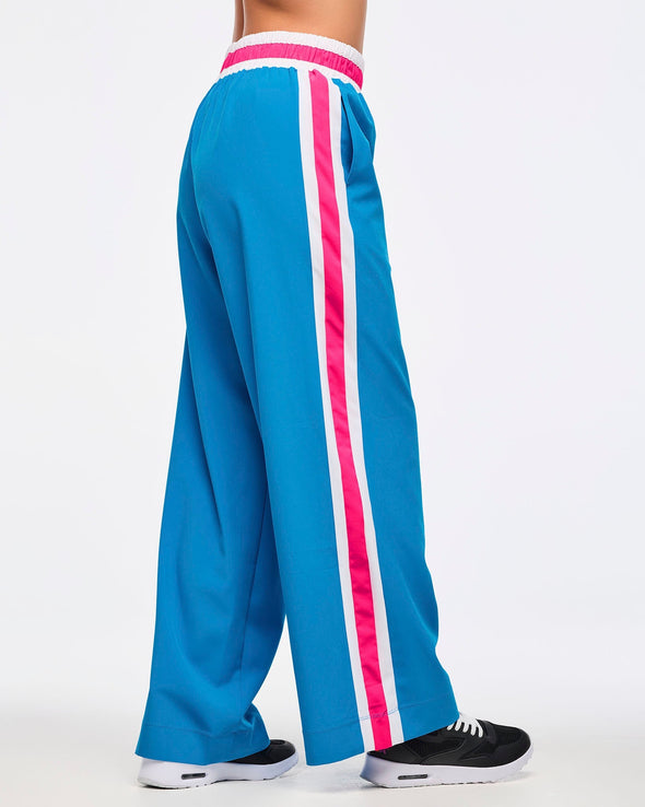 Zumba Libre Wide Track Pants - Peek-A-Blue Z1B000626