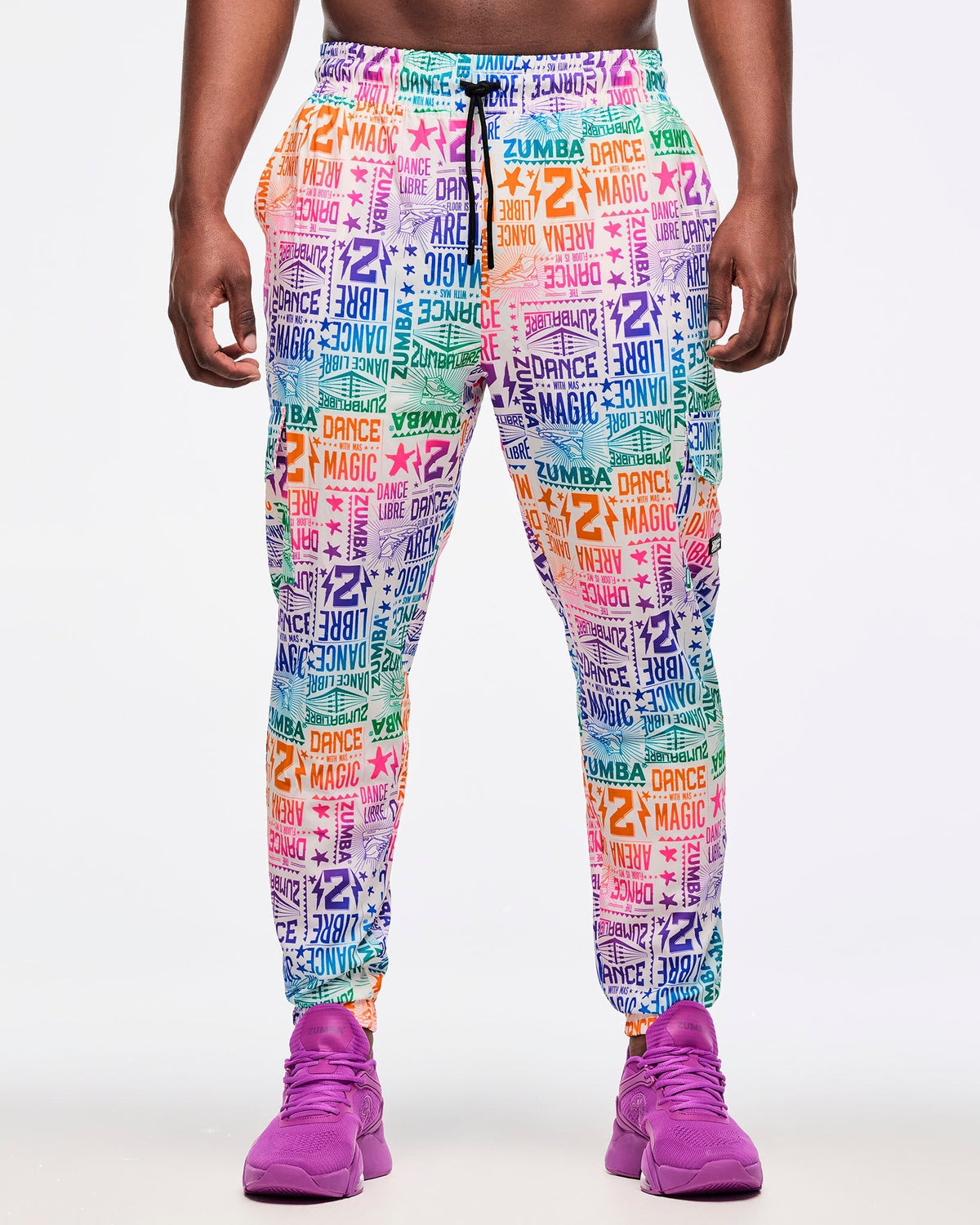 Zumba Libre Cargo Pants - White/Pink Z1B000628
