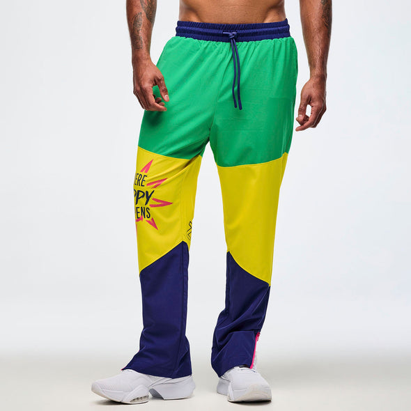 Sizzlin' Woven Track Pants - Dark Blue/Green Z1B000640