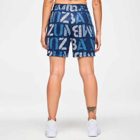 Blue Jean Mesh Shorts - White/Navy Z1B000648