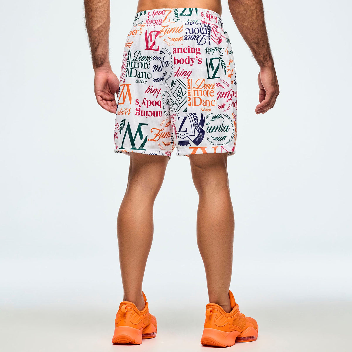 Class of 2001 Mesh Shorts - White/Orange Z1B000653