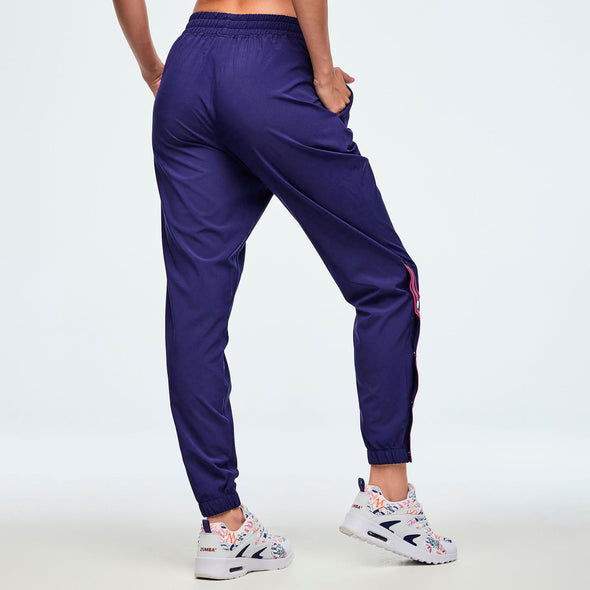 Class of 2001 Woven Track Pants With Side Snaps - Soft Navy Z1B000660