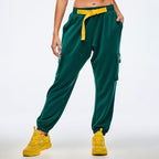 Apres Zumba Modal Slouch Cargo Pants With Belt - Teal Tango Z1B000680