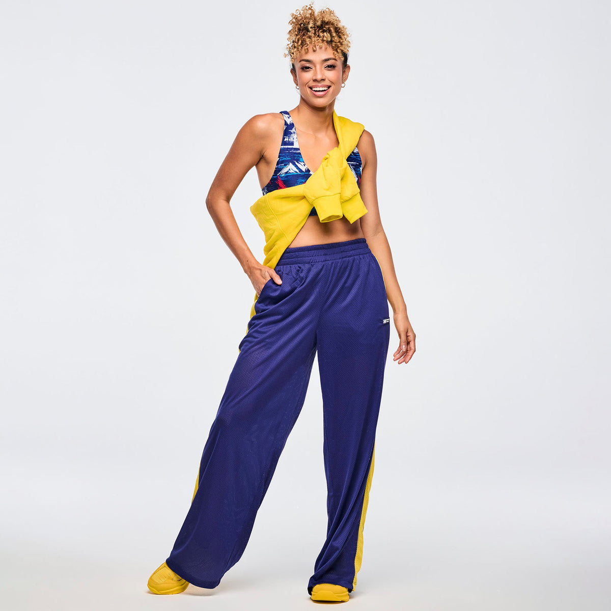 Apres Zumba Mesh Pants With Inner Shortie - Soft Navy Z1B000682