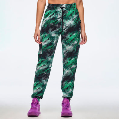 Apres Zumba Cargo Pants - Black/Green Z1B000684