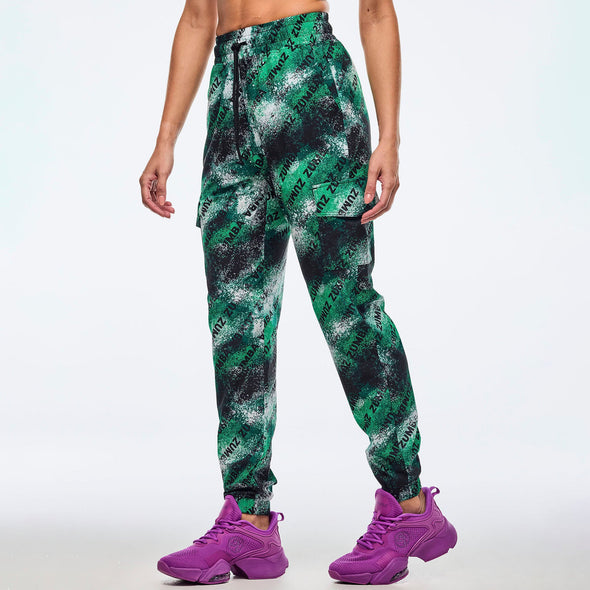 Apres Zumba Cargo Pants - Black/Green Z1B000684