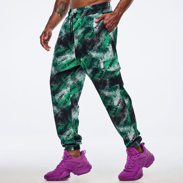 Apres Zumba Cargo Pants - Black/Green Z1B000684