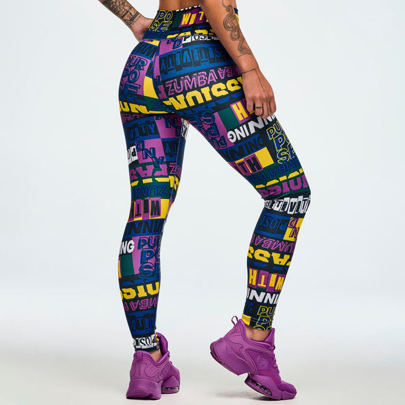 ZW High Waisted Ankle Leggings - Yellow/Black Z1B000692