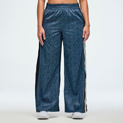 ZW Wide Leg Pants With Side Snap Placket - Denim Z1B000694