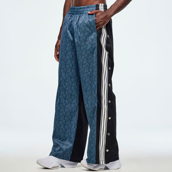 ZW Wide Leg Pants With Side Snap Placket - Denim Z1B000694