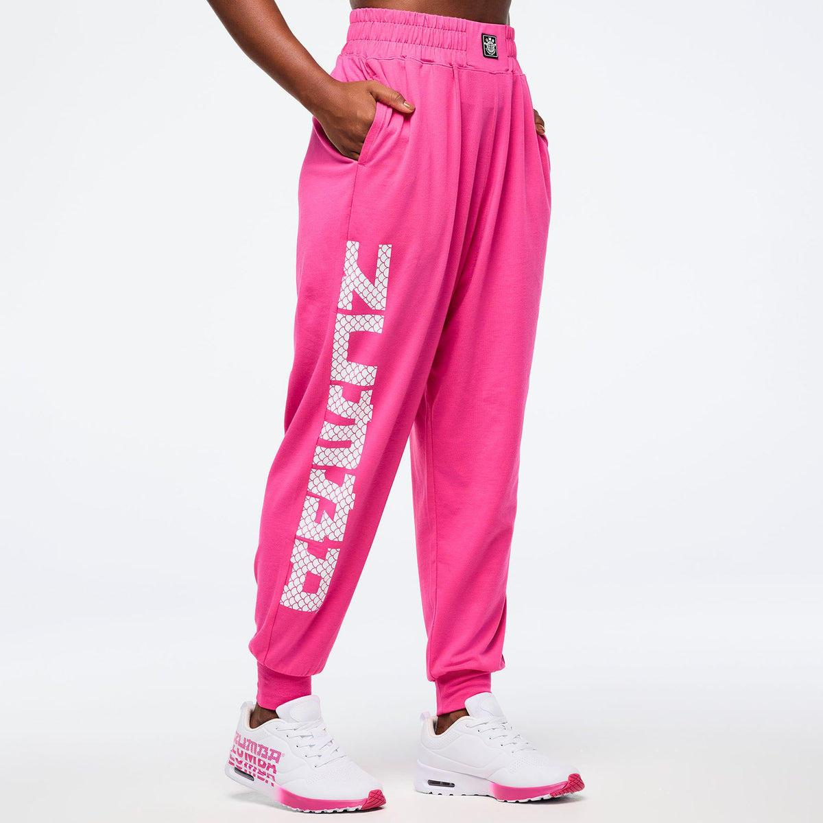 Eastern Flavor Knit Drop Crotch Joggers - Back to the Fuchsia Z1B000710