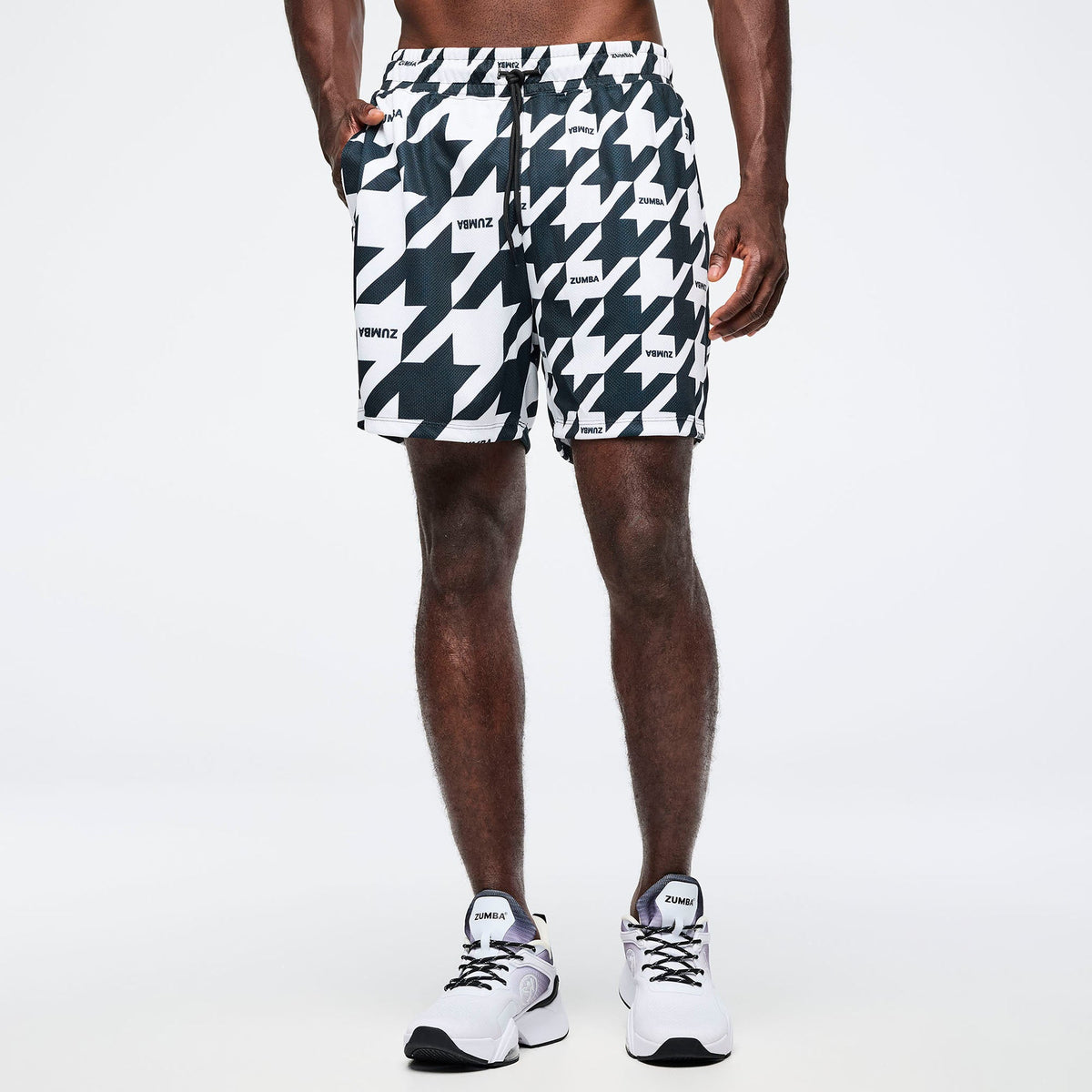 Zumba Amour Mesh Shorts - Black/White Z1B000718