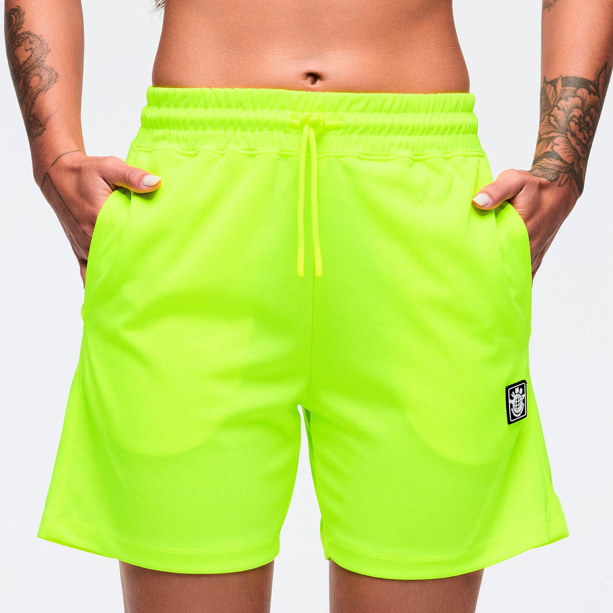 Latin Movement Mesh Shorts - Caution Z1B000730