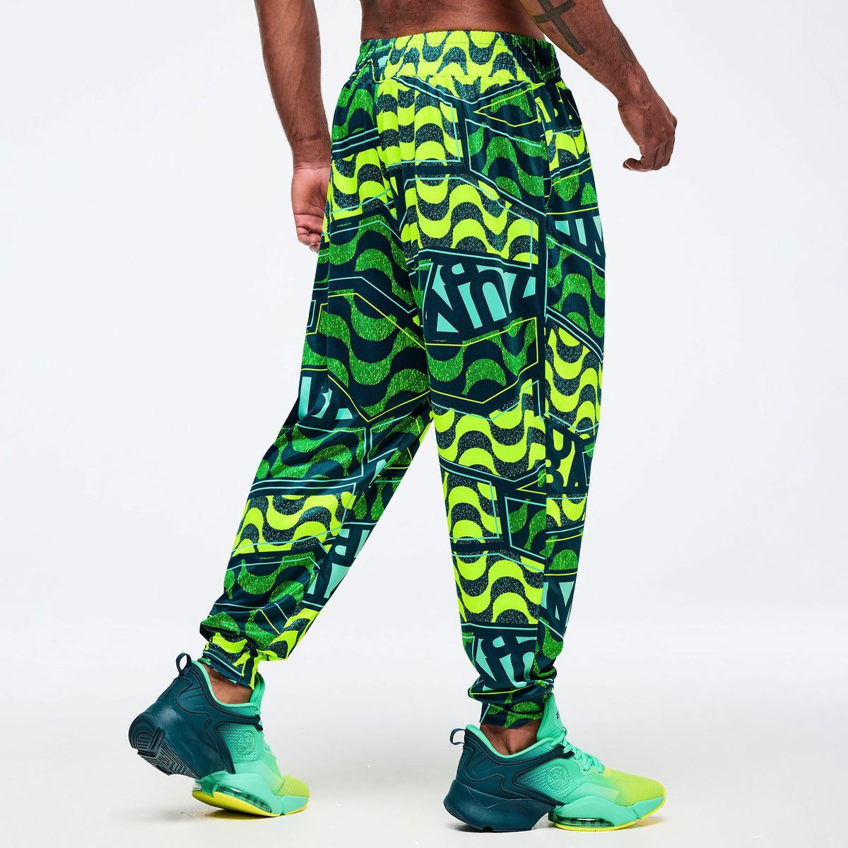 Latin Movement Knit Drop Crotch Joggers - Teal/Green Z1B000738