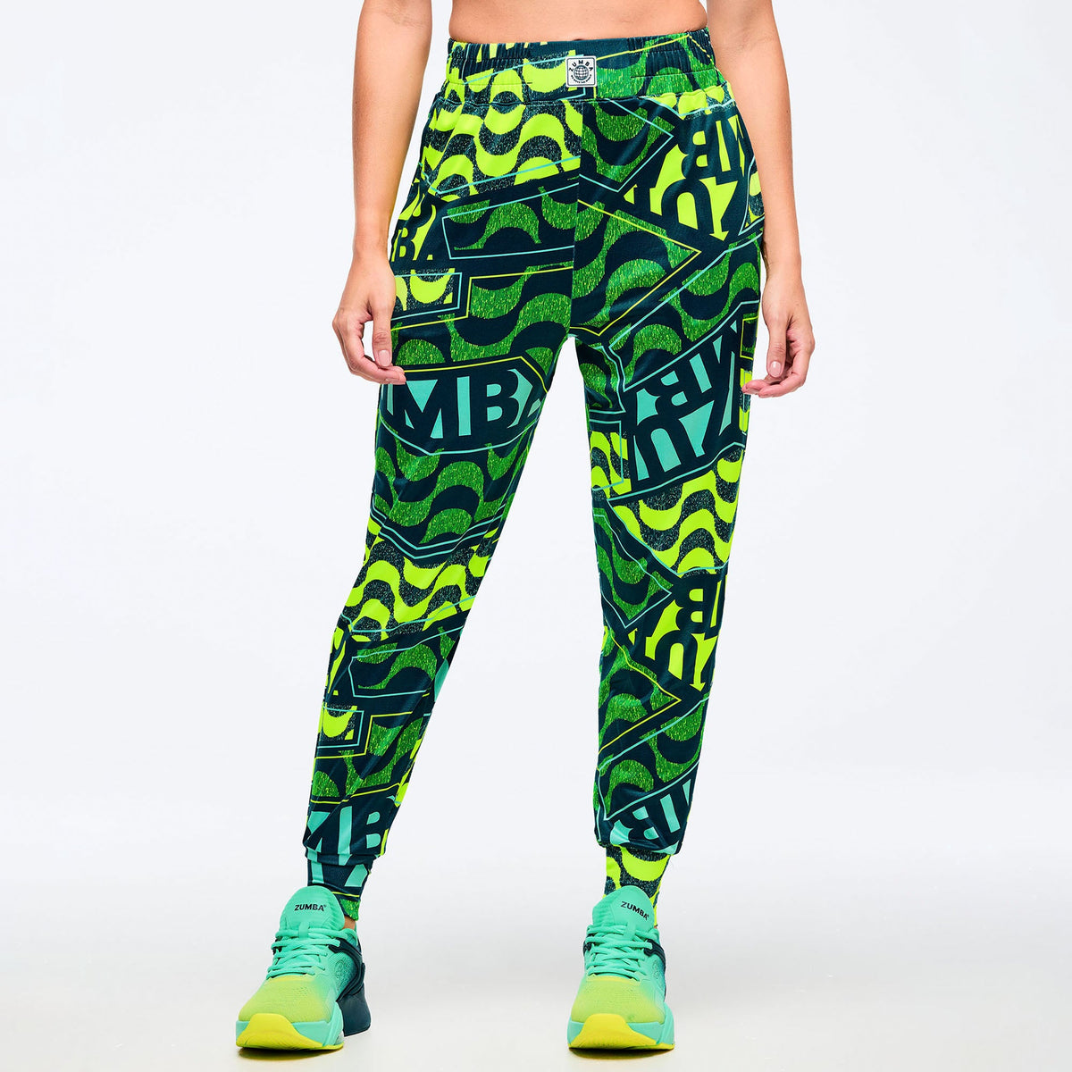 Latin Movement Knit Drop Crotch Joggers - Teal/Green Z1B000738
