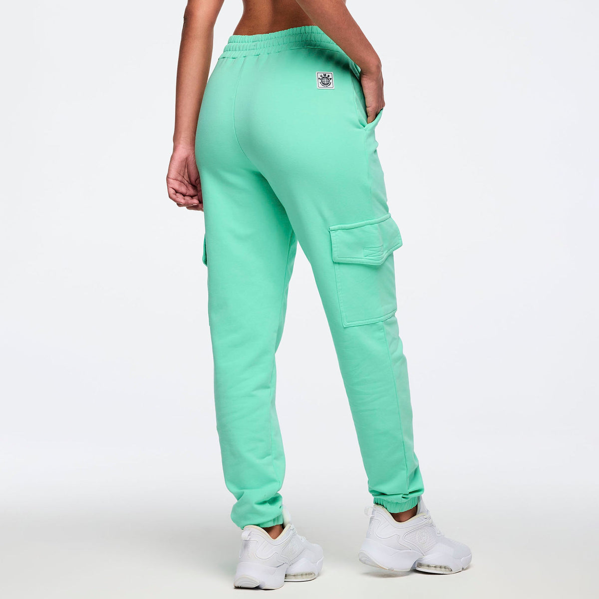 Latin Movement High Waisted Knit Cargo Pants - Mint To Be Z1B000748