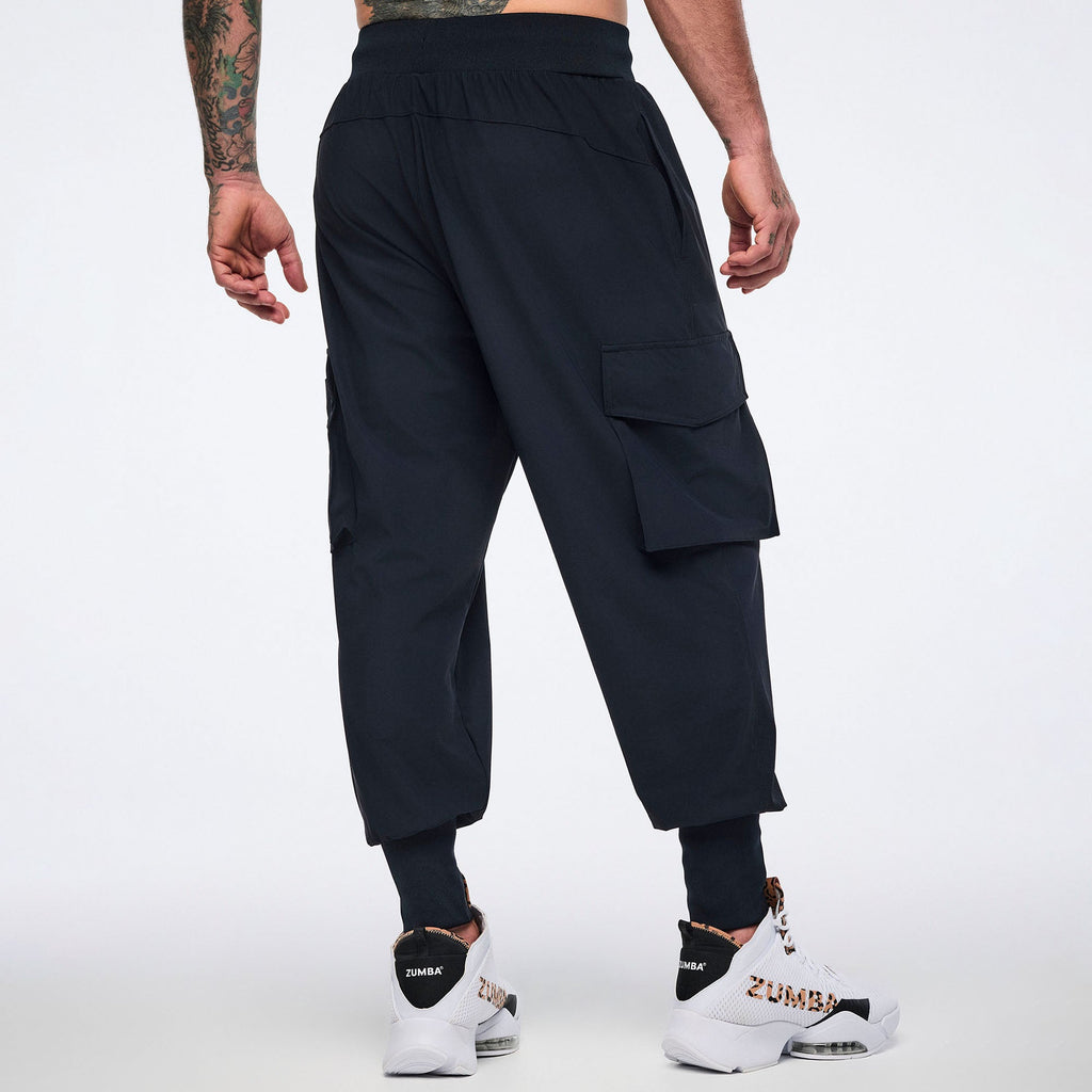 Wildbeat Cargo Joggers With High Cuff -Black Z1B000758