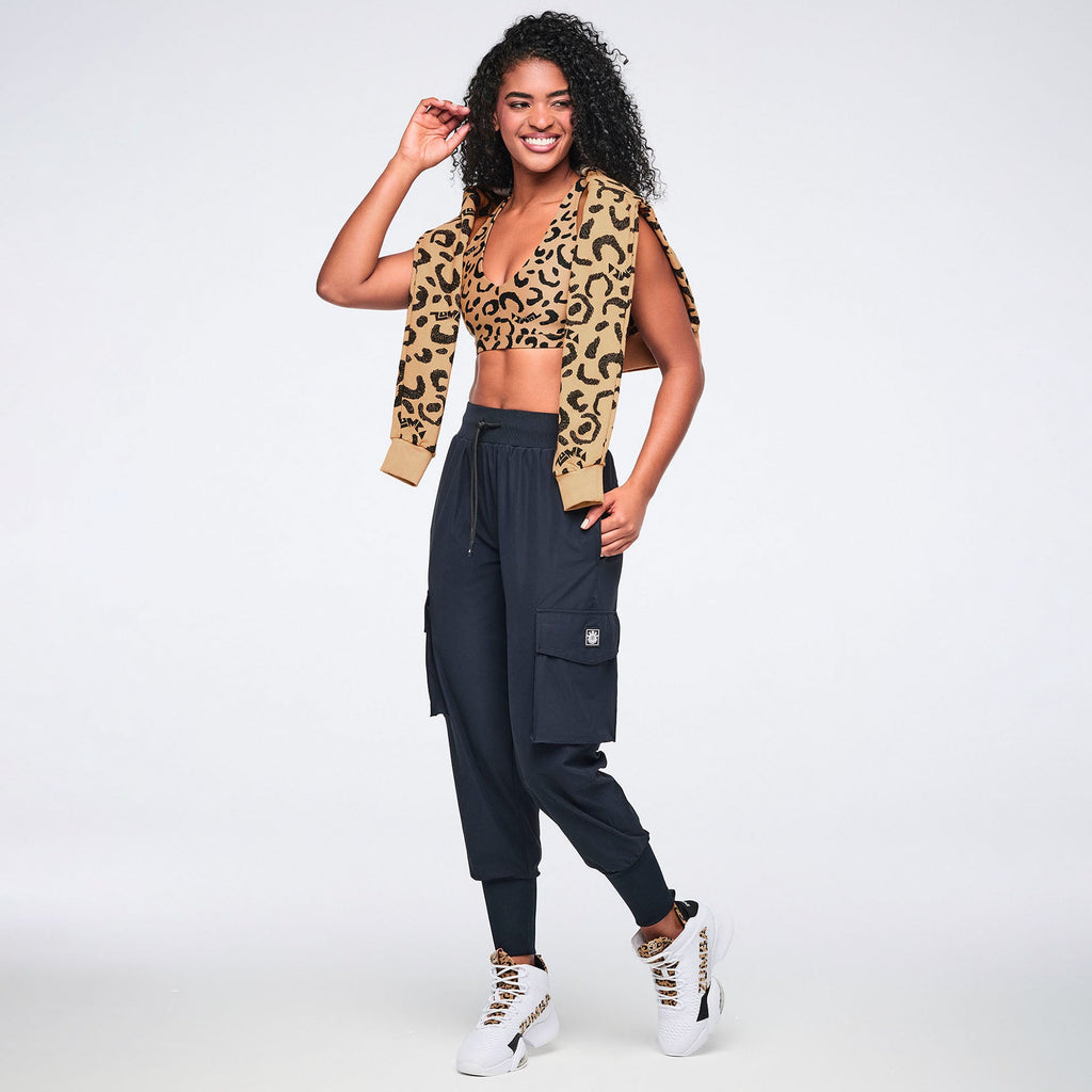 Wildbeat Cargo Joggers With High Cuff -Black Z1B000758