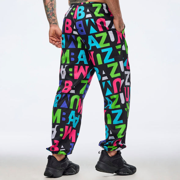 Neon Baggy Woven Pants - Black/Neon Z1B000771