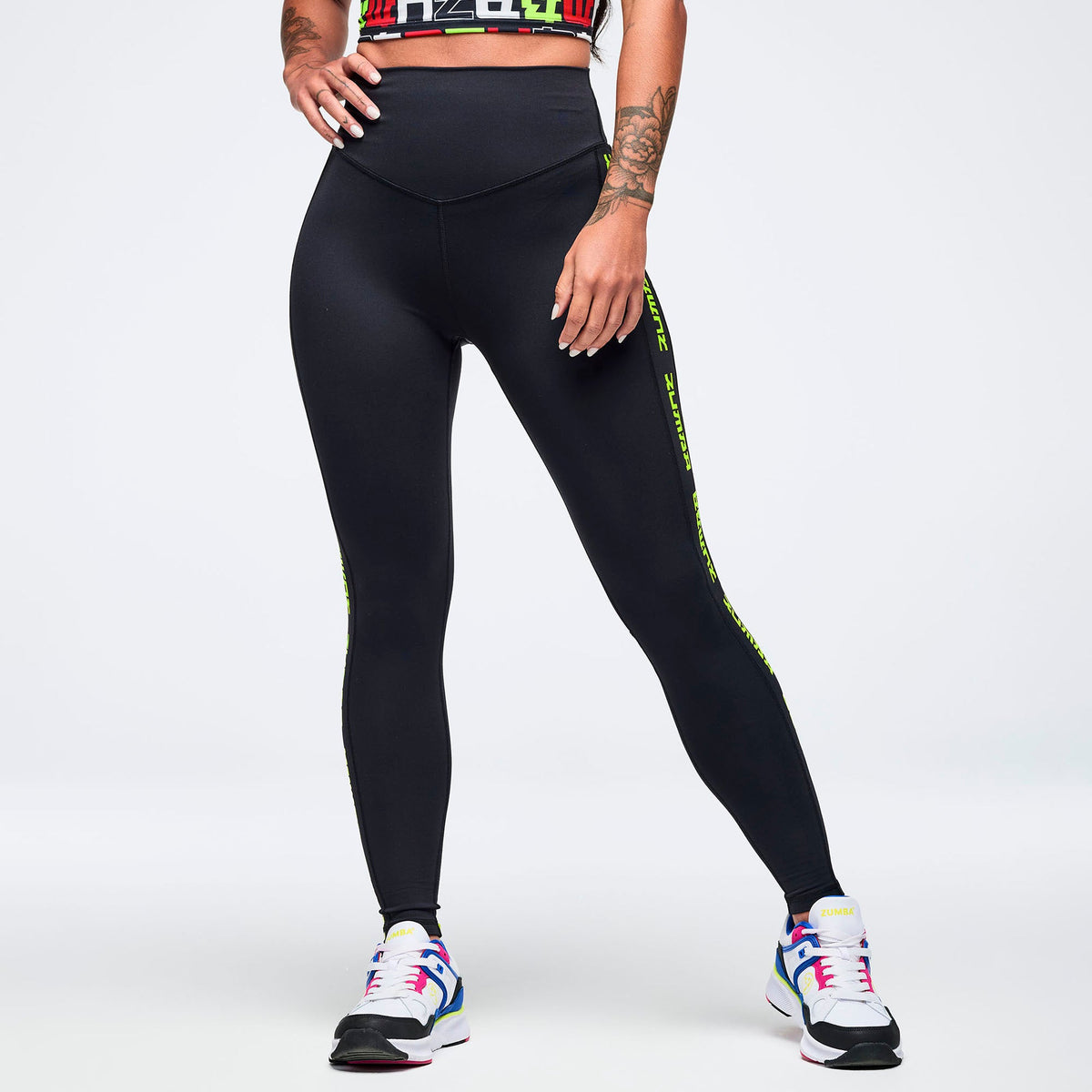 Eastern Flavor Ultra High Waisted Ankle Leggings Bold Black Z1B000773