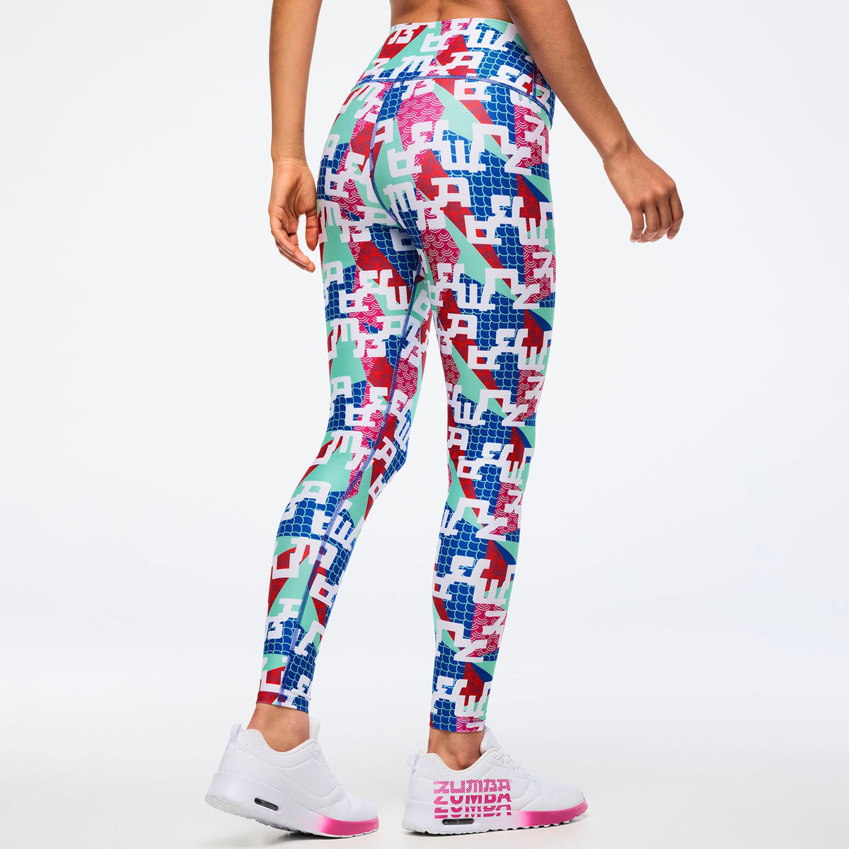 Eastern Flavor High Waisted Ankle Legging - Green/Blue Z1B000776