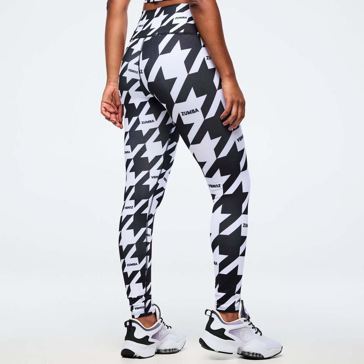 Zumba Amour Z-Lift High Waisted Ankle Leggings - Black/White Z1B000777
