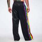 Pride Wide Leg Pants Side Snaps - Bold Black Z1B000783
