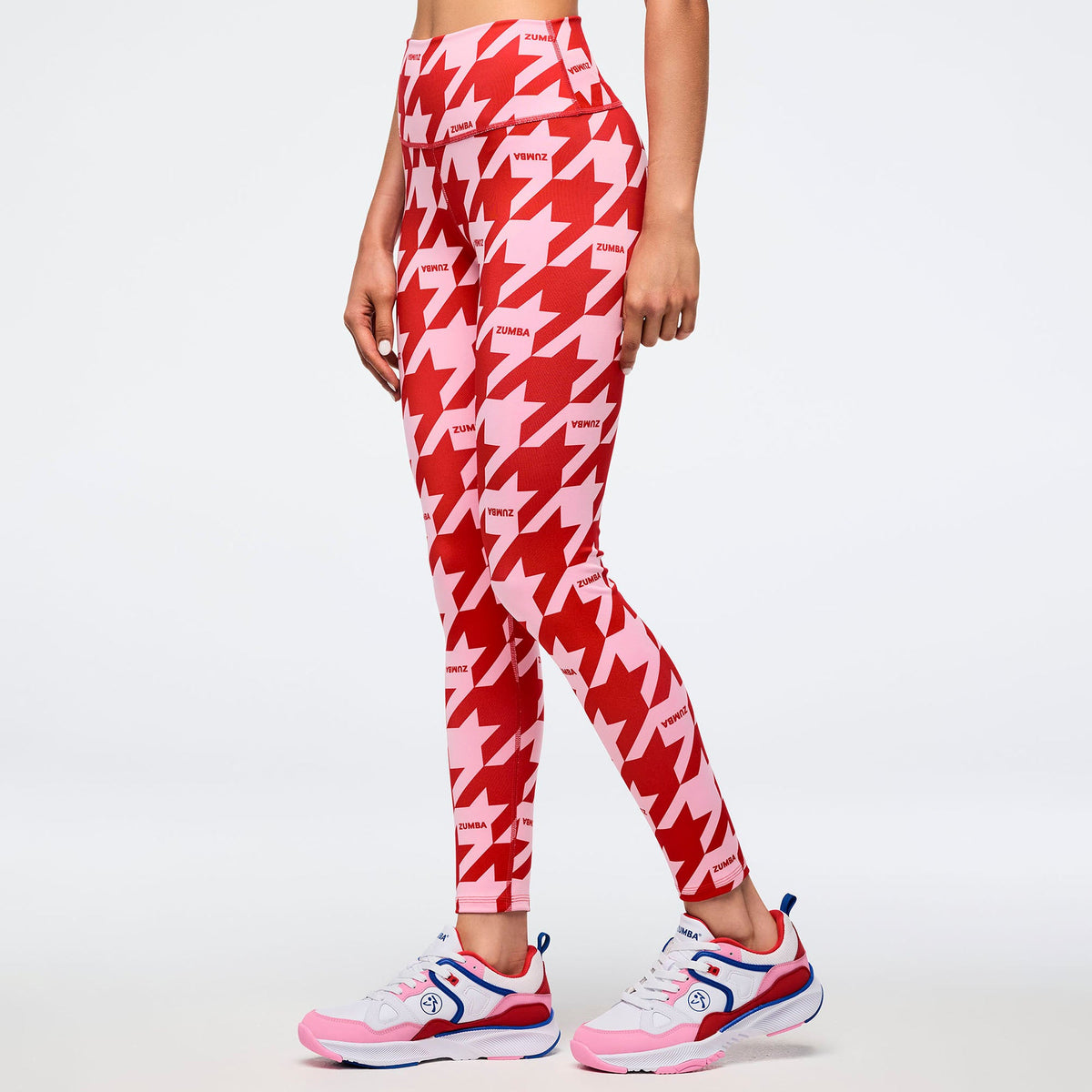 Zumba Amour Z-Lift High Waisted Ankle Leggings - Red/Pink Z1B000788